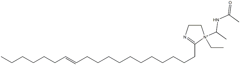 1-[1-(Acetylamino)ethyl]-1-ethyl-2-(12-nonadecenyl)-2-imidazoline-1-ium 구조식 이미지