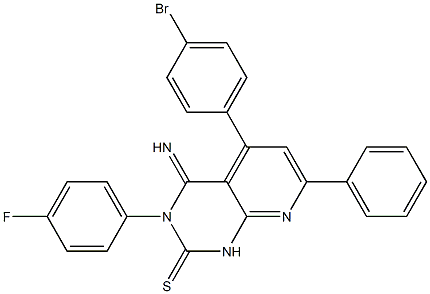 3,4-Dihydro-3-(4-fluorophenyl)-4-imino-5-(4-bromophenyl)-7-phenylpyrido[2,3-d]pyrimidine-2(1H)-thione Structure