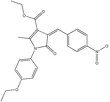 1-[4-Ethoxyphenyl]-2-methyl-5-oxo-4-[4-nitrobenzylidene]-4,5-dihydro-1H-pyrrole-3-carboxylic acid ethyl ester Structure