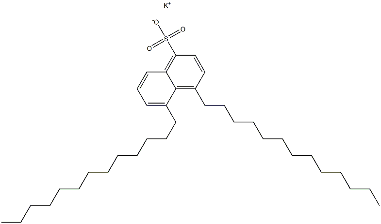 4,5-Ditridecyl-1-naphthalenesulfonic acid potassium salt 구조식 이미지