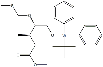 (3R,4S)-5-[(tert-Butyldiphenylsilyl)oxy]-4-(methylthiomethoxy)-3-methylpentanoic acid methyl ester Structure