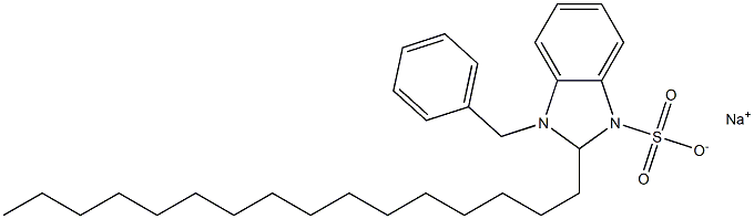 1-Benzyl-2,3-dihydro-2-hexadecyl-1H-benzimidazole-3-sulfonic acid sodium salt 구조식 이미지