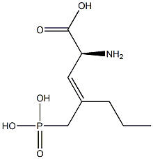 (2S,3E)-2-Amino-4-(phosphonomethyl)-3-heptenoic acid 구조식 이미지