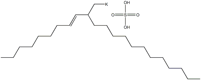 Sulfuric acid 2-(1-nonenyl)tetradecyl=potassium ester salt Structure