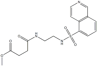 4-[2-(5-Isoquinolinylsulfonylamino)ethylamino]-4-oxobutyric acid methyl ester 구조식 이미지