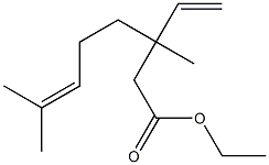 3,7-Dimethyl-3-ethenyl-6-octenoic acid ethyl ester 구조식 이미지