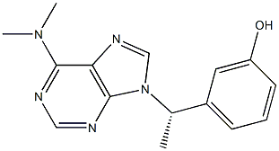 9-[(S)-1-(3-Hydroxyphenyl)ethyl]-N,N-dimethyl-9H-purin-6-amine 구조식 이미지