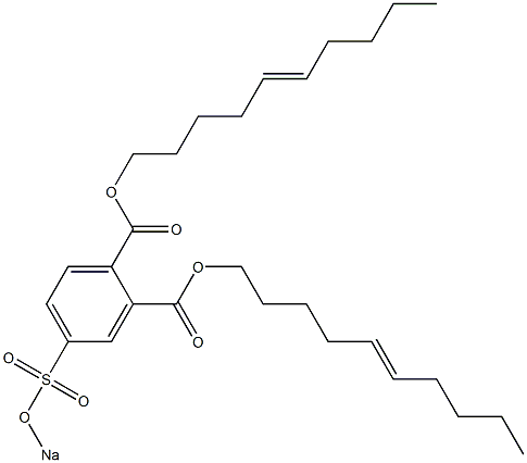 4-(Sodiosulfo)phthalic acid di(5-decenyl) ester 구조식 이미지