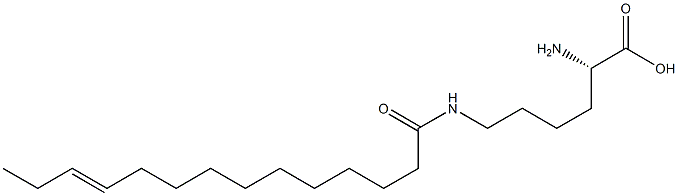 N6-(11-Tetradecenoyl)lysine Structure