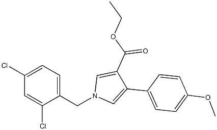 1-(2,4-Dichlorobenzyl)-4-(4-methoxyphenyl)-1H-pyrrole-3-carboxylic acid ethyl ester Structure