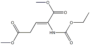 2-[[(Ethyloxy)carbonyl]amino]-2-pentenedioic acid dimethyl ester Structure