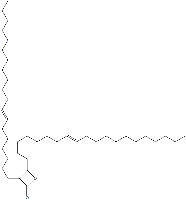 3-(7-Nonadecenyl)-4-(8-icosen-1-ylidene)oxetan-2-one Structure