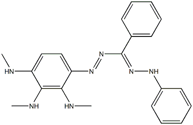 1,3-Diphenyl-5-(4-trimethylaminiophenyl)formazan 구조식 이미지