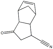2,3,3a,4,7,7a-Hexahydro-3-oxo-4,7-methano-1H-indene-1-carbonitrile 구조식 이미지