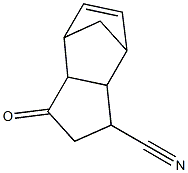 2,3,3a,4,7,7a-Hexahydro-3-oxo-4,7-methano-1H-indene-1-carbonitrile Structure