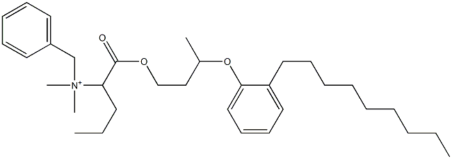 N,N-Dimethyl-N-benzyl-N-[1-[[3-(2-nonylphenyloxy)butyl]oxycarbonyl]butyl]aminium 구조식 이미지