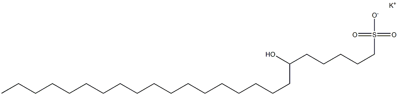 6-Hydroxytetracosane-1-sulfonic acid potassium salt Structure