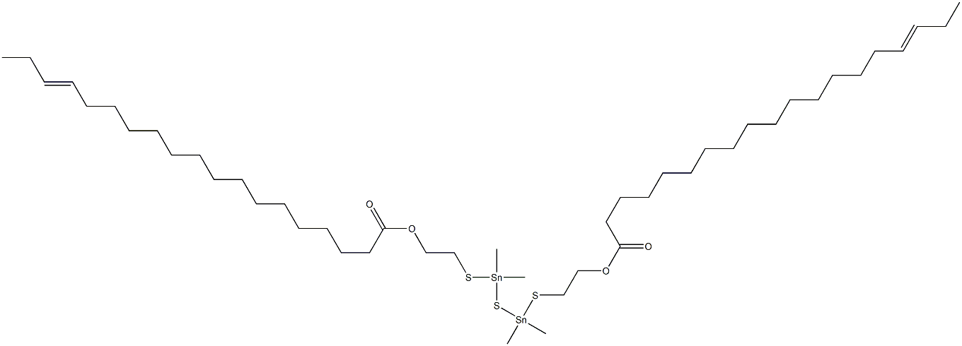 Bis[dimethyl[[2-(15-octadecenylcarbonyloxy)ethyl]thio]stannyl] sulfide Structure