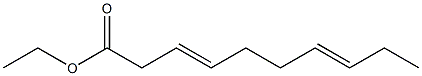 3,7-Decadienoic acid ethyl ester Structure