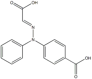 2-(4-Carboxyphenyl)-2-phenylhydrazonoacetic acid 구조식 이미지
