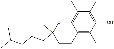 2,5,7,8-Tetramethyl-3,4-dihydro-2-(4-methylpentyl)-2H-1-benzopyran-6-ol Structure