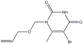 1-(2-Propenyloxymethyl)-5-bromo-6-methyluracil 구조식 이미지