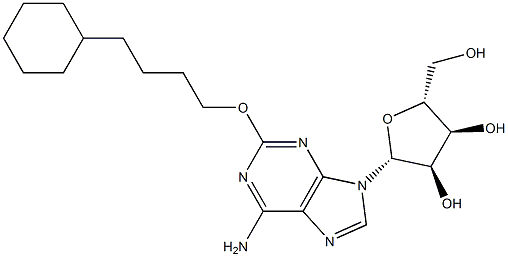 2-(4-Cyclohexylbutoxy)adenosine 구조식 이미지