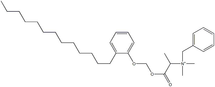 N,N-Dimethyl-N-benzyl-N-[1-[[(2-tridecylphenyloxy)methyl]oxycarbonyl]ethyl]aminium 구조식 이미지