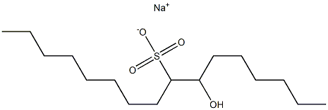 7-Hydroxyhexadecane-8-sulfonic acid sodium salt 구조식 이미지