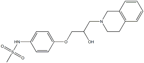 N-[4-[2-Hydroxy-3-[(1,2,3,4-tetrahydroisoquinolin)-2-yl]propyloxy]phenyl]methanesulfonamide 구조식 이미지