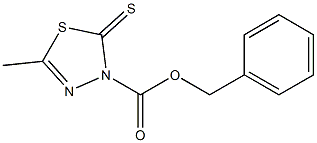 2,3-Dihydro-2-thioxo-5-methyl-1,3,4-thiadiazole-3-carboxylic acid benzyl ester Structure
