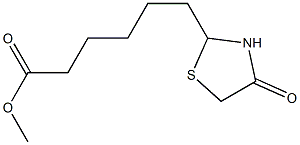 4-Oxo-2-thiazolidinehexanoic acid methyl ester 구조식 이미지