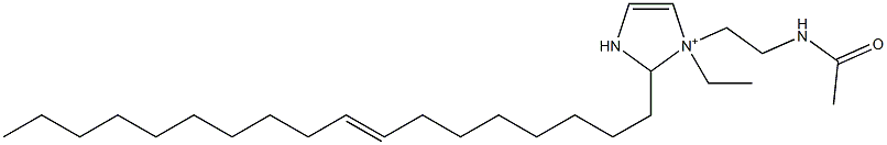 1-[2-(Acetylamino)ethyl]-1-ethyl-2-(8-octadecenyl)-4-imidazoline-1-ium 구조식 이미지