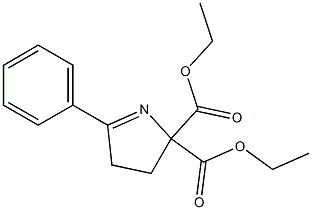 5-Phenyl-3,4-dihydro-2H-pyrrole-2,2-dicarboxylic acid diethyl ester 구조식 이미지