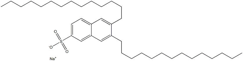 6,7-Ditetradecyl-2-naphthalenesulfonic acid sodium salt Structure