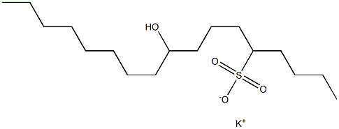 9-Hydroxyheptadecane-5-sulfonic acid potassium salt 구조식 이미지