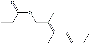 Propionic acid 2,3-dimethyl-2,4-octadienyl ester 구조식 이미지