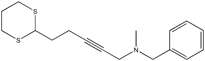 5-(1,3-Dithian-2-yl)-N-benzyl-N-methyl-2-pentyn-1-amine 구조식 이미지