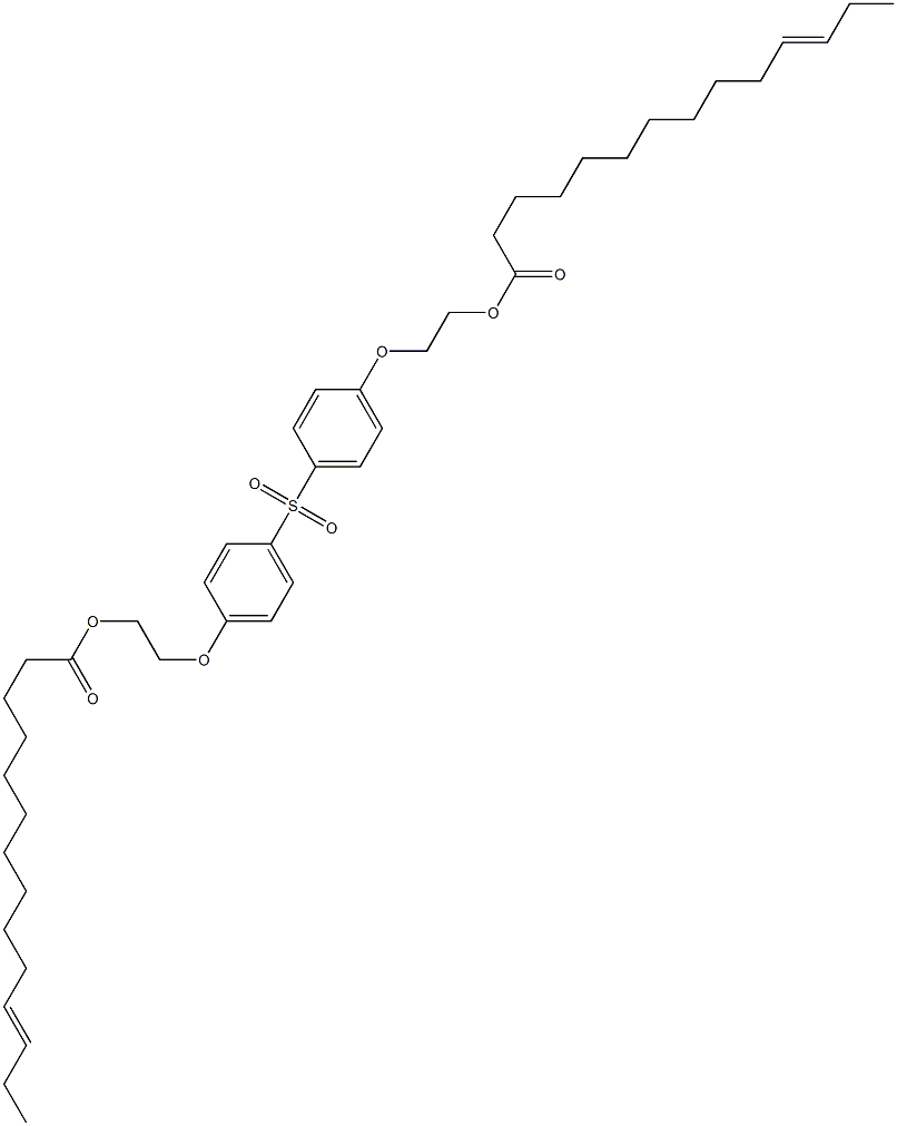 Bis[4-[2-(11-tetradecenoyloxy)ethoxy]phenyl] sulfone Structure