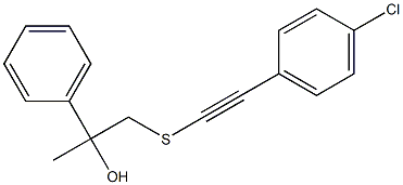 2-Phenyl-3-[[(4-chlorophenyl)ethynyl]thio]propan-2-ol Structure