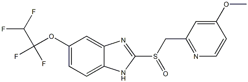 2-[(4-Methoxy-2-pyridyl)methylsulfinyl]-5-(1,1,2,2-tetrafluoroethoxy)-1H-benzimidazole 구조식 이미지