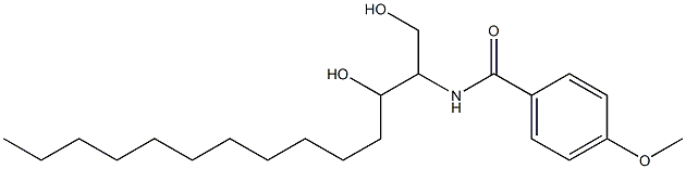 N-(1,3-Dihydroxytetradecan-2-yl)-4-methoxybenzamide 구조식 이미지