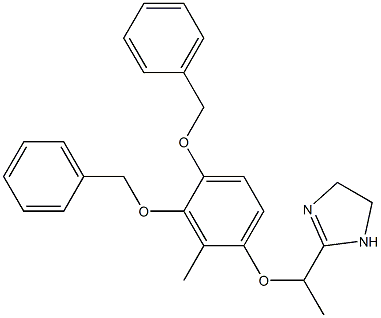 2-[1-(3,4-Di(benzyloxy)-2-methylphenoxy)ethyl]-2-imidazoline Structure