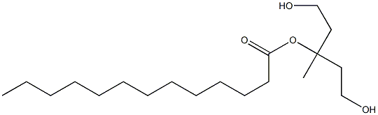 Tridecanoic acid 3-hydroxy-1-(2-hydroxyethyl)-1-methylpropyl ester Structure