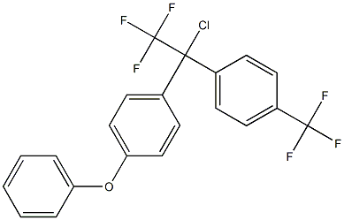 1-Chloro-1-(4-phenoxyphenyl)-1-[4-(trifluoromethyl)phenyl]-2,2,2-trifluoroethane Structure