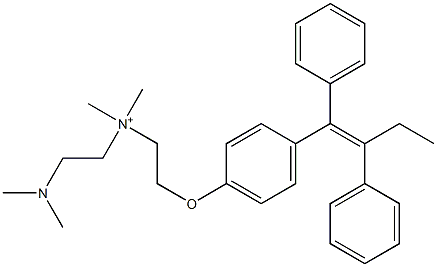 2-[4-(1,2-Diphenyl-1-butenyl)phenoxy]-N,N-dimethyl-N-[2-(dimethylamino)ethyl]ethanaminium 구조식 이미지