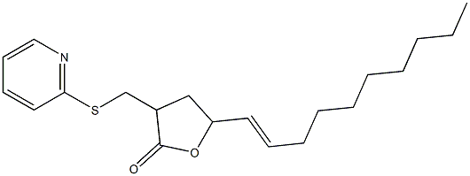 Dihydro-3-[(2-pyridinylthio)methyl]-5-(1-decenyl)furan-2(3H)-one Structure