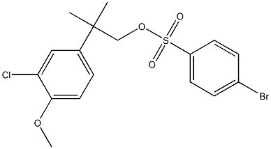 4-Bromobenzenesulfonic acid 2-methyl-2-(3-chloro-4-methoxyphenyl)propyl ester 구조식 이미지