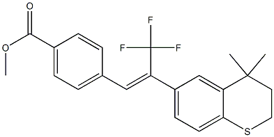 4-[(Z)-2-[(3,4-Dihydro-4,4-dimethyl-2H-1-benzothiopyran)-6-yl]-3,3,3-trifluoro-1-propenyl]benzoic acid methyl ester Structure