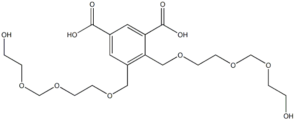 4,5-Bis(9-hydroxy-2,5,7-trioxanonan-1-yl)isophthalic acid 구조식 이미지